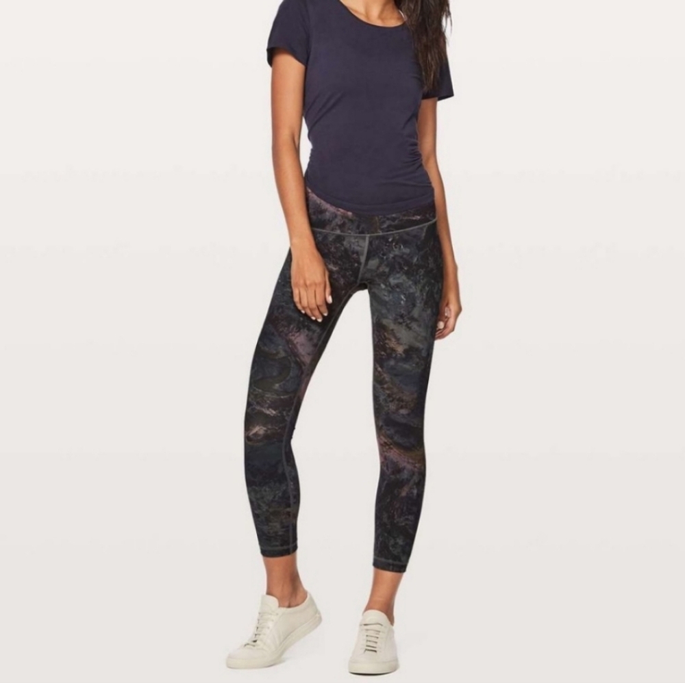 Lululemon Wunder Under Hi-Rise Radiant Multi Marble 27" Inseam